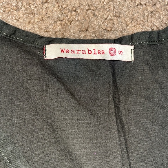 XCVI Wearables Raymond Sleeveless Ruched Poplin + Jersey Dress Green Small - Picture 7 of 8